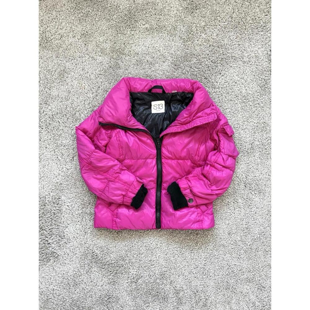 Sam S13 NYC Girl's Size‎ 4 Bright Pink Hooded Puffer Duck Down Jacket